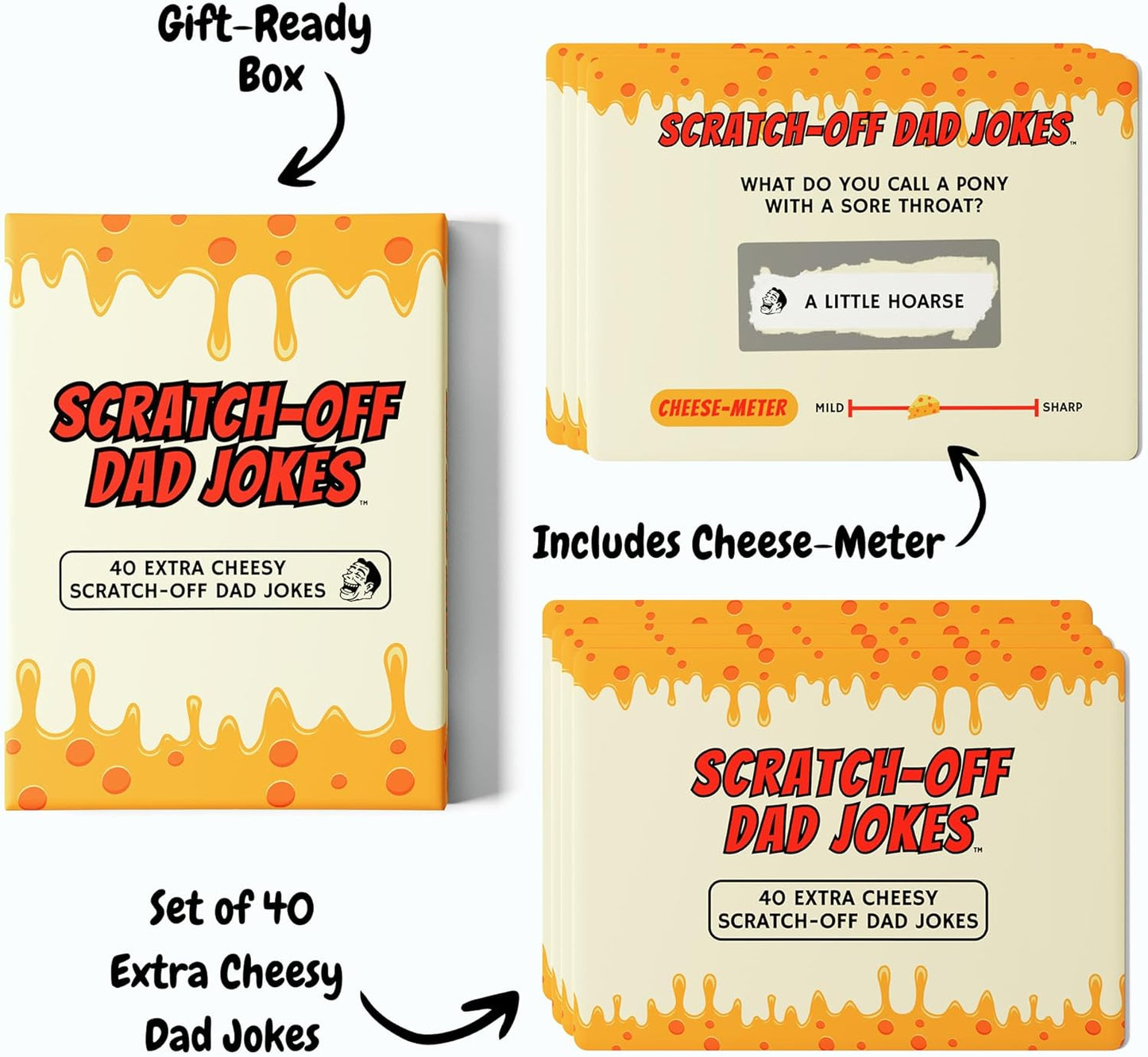 Gifts for Dad - Scratch Off Dad Jokes - Dad Gifts for Fathers Day, Funny Gifts, Dad Birthday Gift, Gifts for Husband, White Elephant Gifts for Adults, Gifts for Men, Cool Stuff - FB058