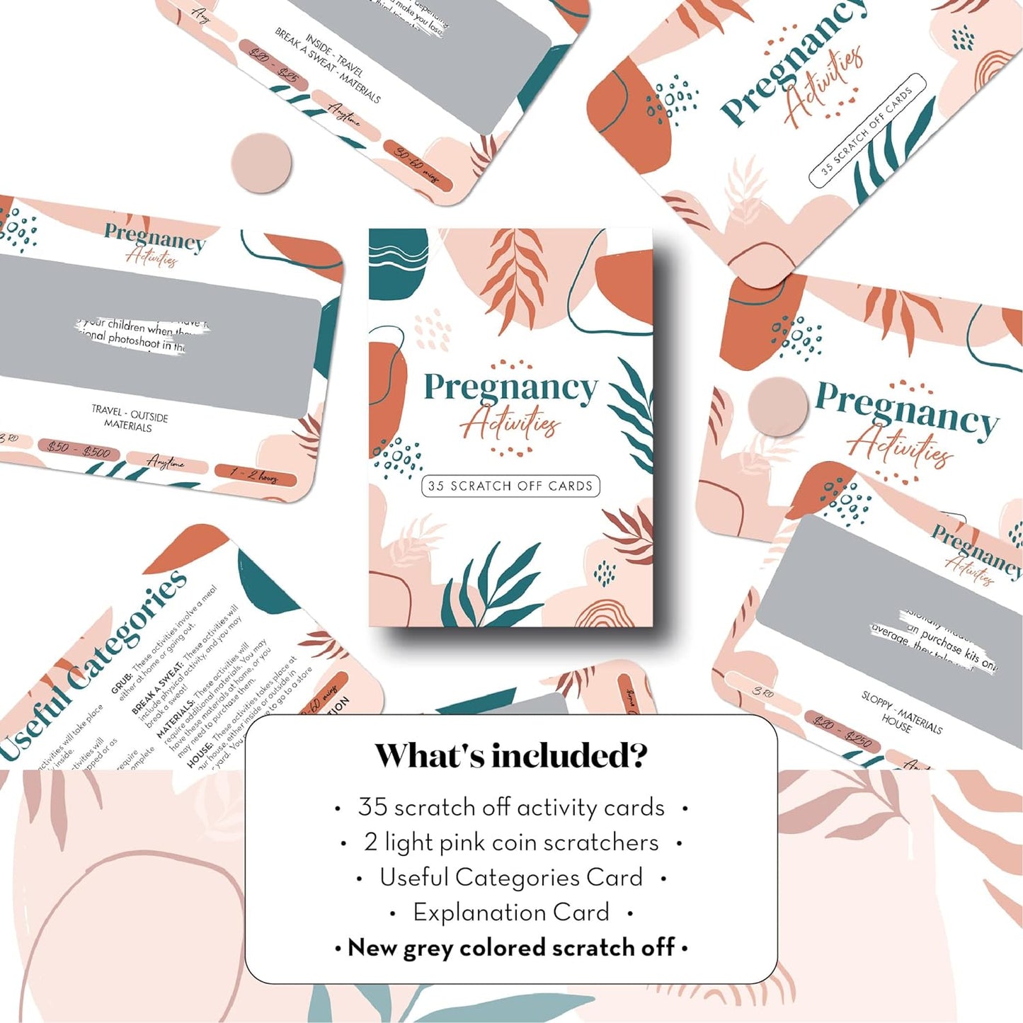 35 Fun Scratch Off Activities to do While Pregnant - Create Everlasting Memories of Your Pregnancy - Unique Gift for Expecting Mom - FB050