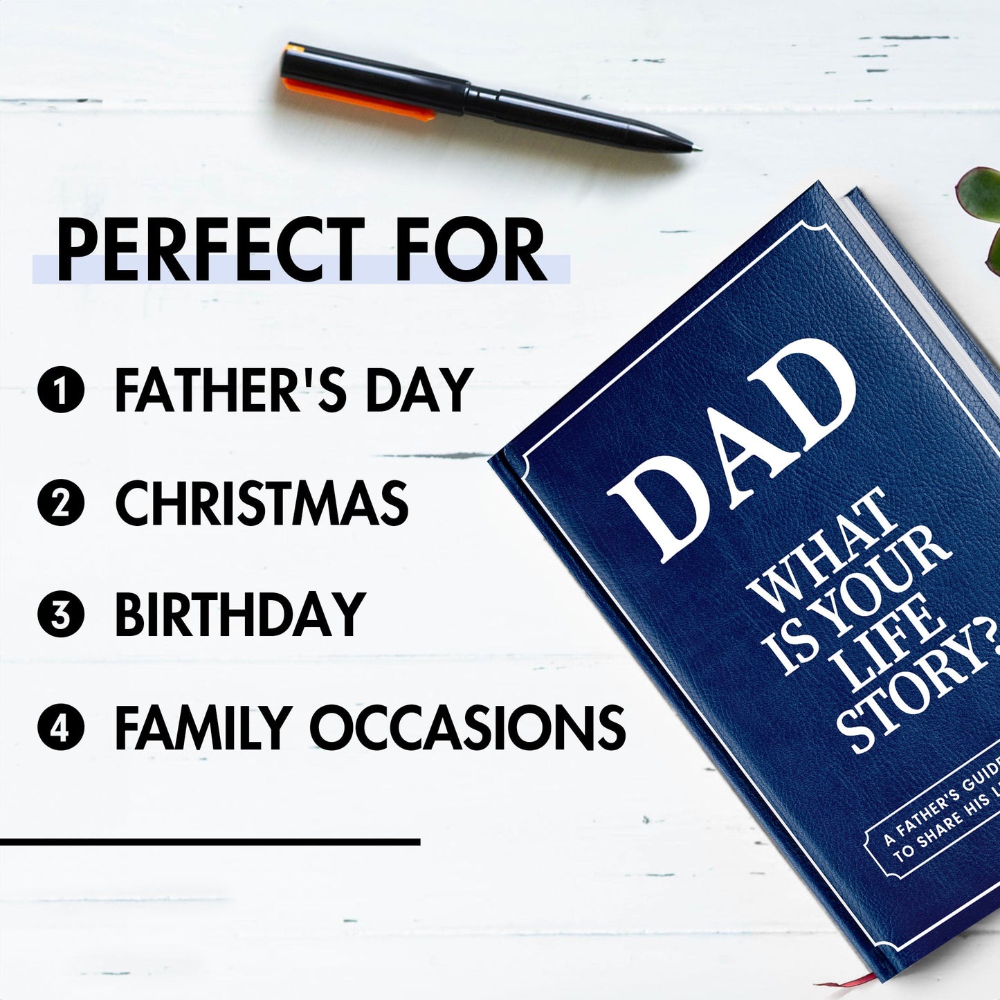 Dad, What Is Your Life Story? A Father’s Guided Journal To Share His Life & His Love - FB080