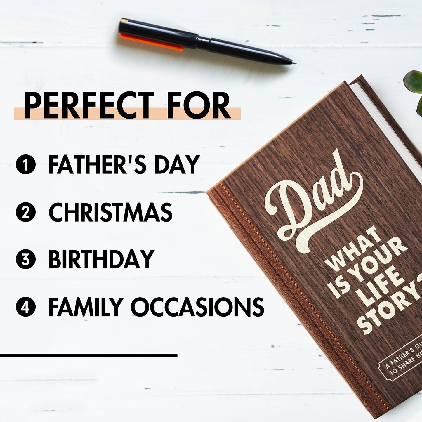 Dad, What Is Your Life Story? A Father’s Guided Journal To Share His Life & His Love - FB082
