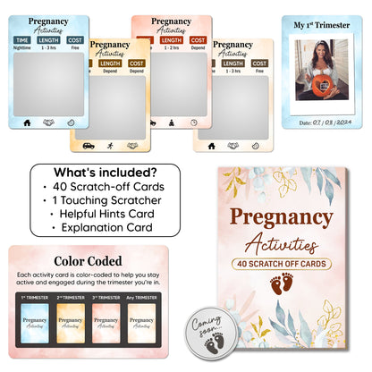 40 Fun Scratch Off Activities to do While Pregnant - Create Everlasting Memories of Your Pregnancy - Unique Gift for Expecting Mom - FB054