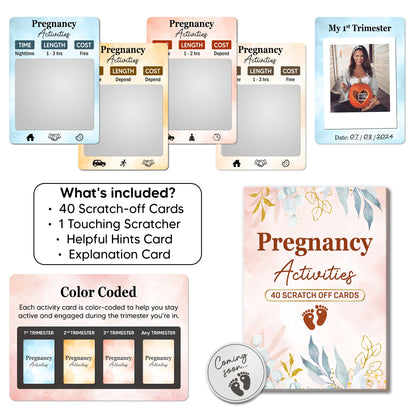 40 Fun Scratch Off Activities to do While Pregnant - Create Everlasting Memories of Your Pregnancy - Unique Gift for Expecting Mom - FB053
