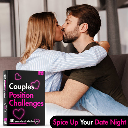 Date Night Scratch Card - Position Challenges - Gift for Him, Xmas Gift for Him, Scratch Card, Anniversary Gift, Birthday Gift for Him, Gift for boyfriend - FB068